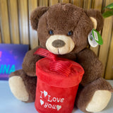 Urso de Pelúcia Castanho- I Love You