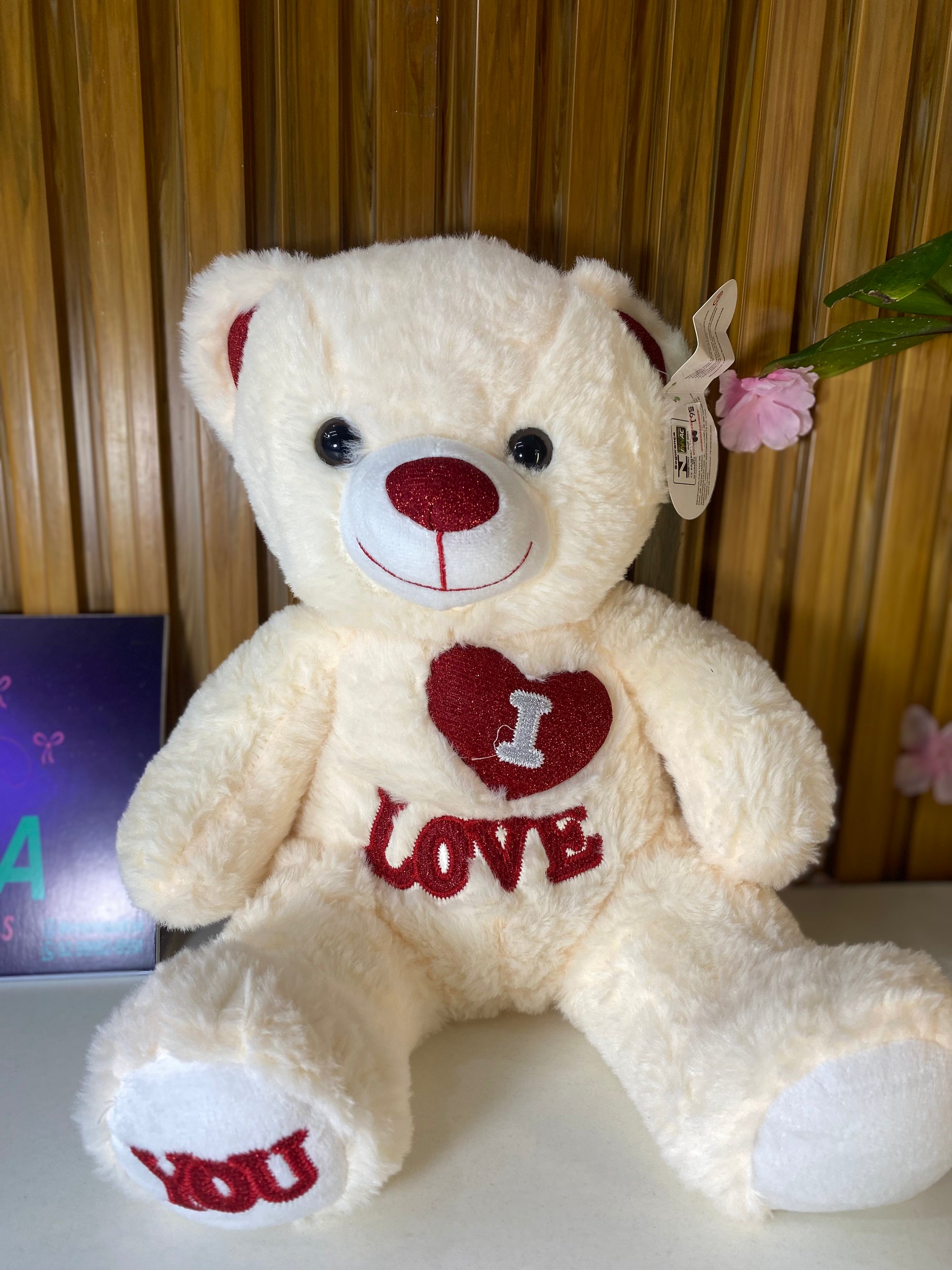 Urso de Pelúcia Com letras bordadas