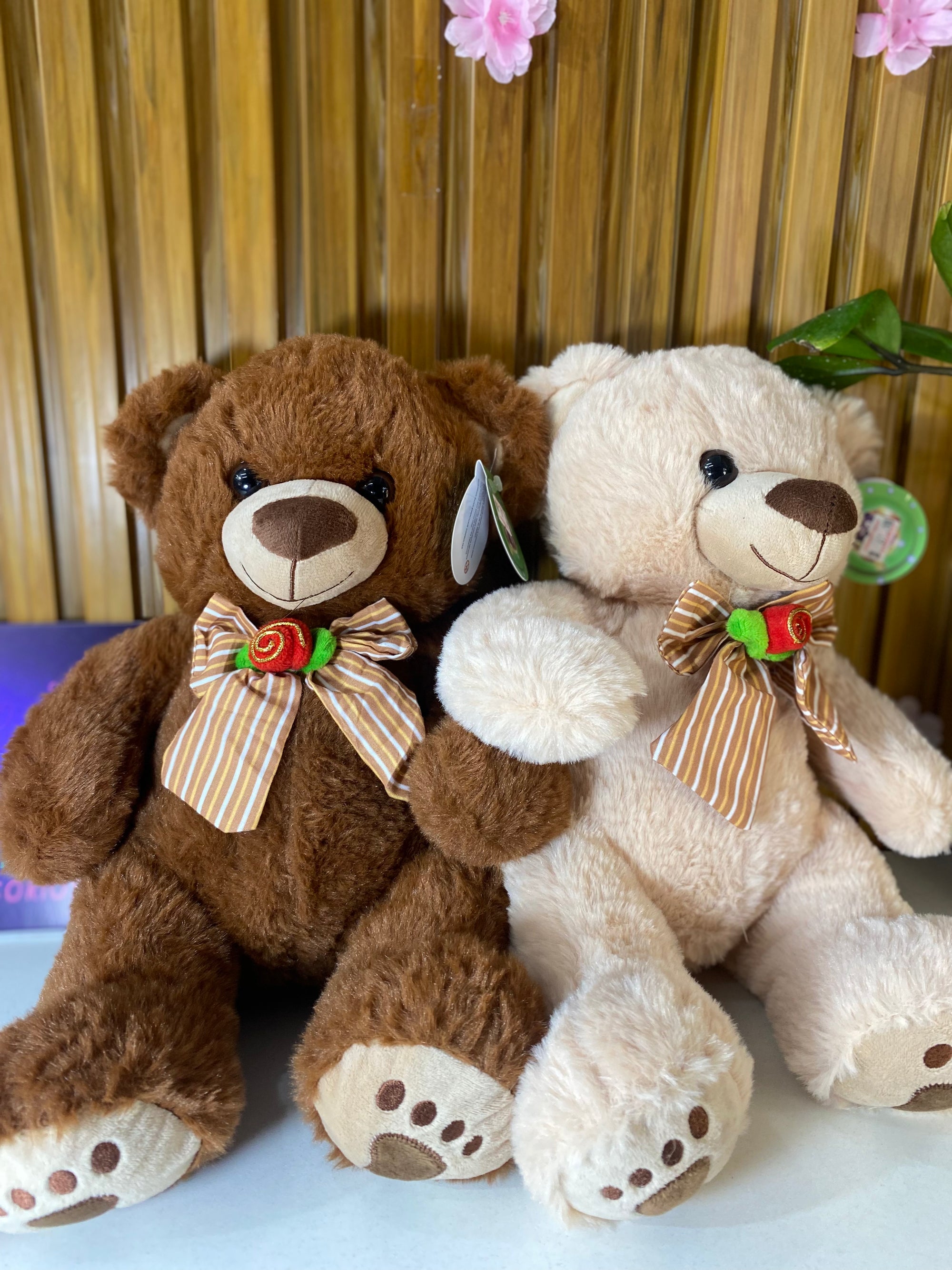 Urso de Pelúcia Castanho/Creme 30cm