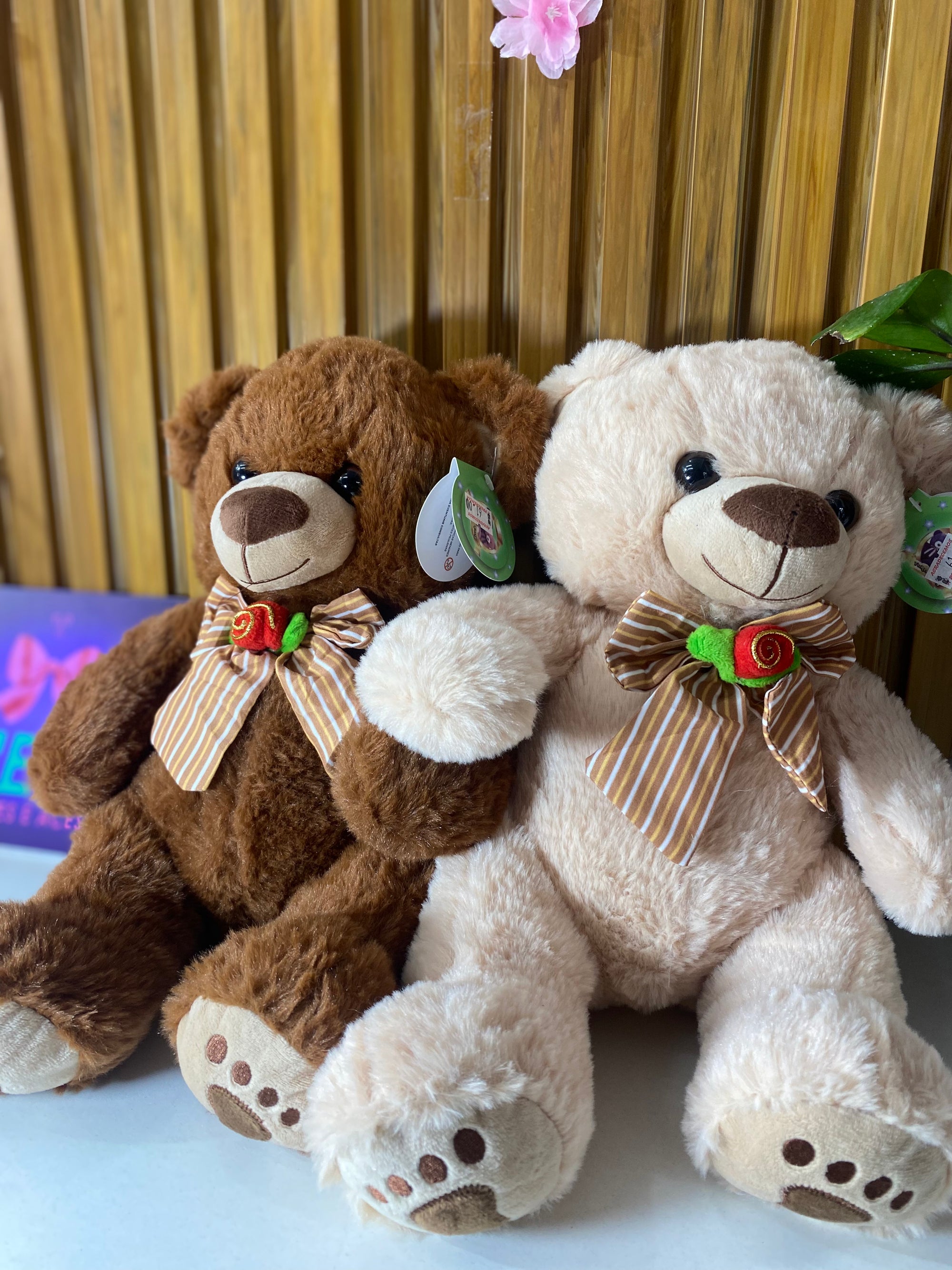 Urso de Pelúcia Castanho/Creme 30cm