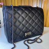 Bolsa Preta Transversal Matelassê