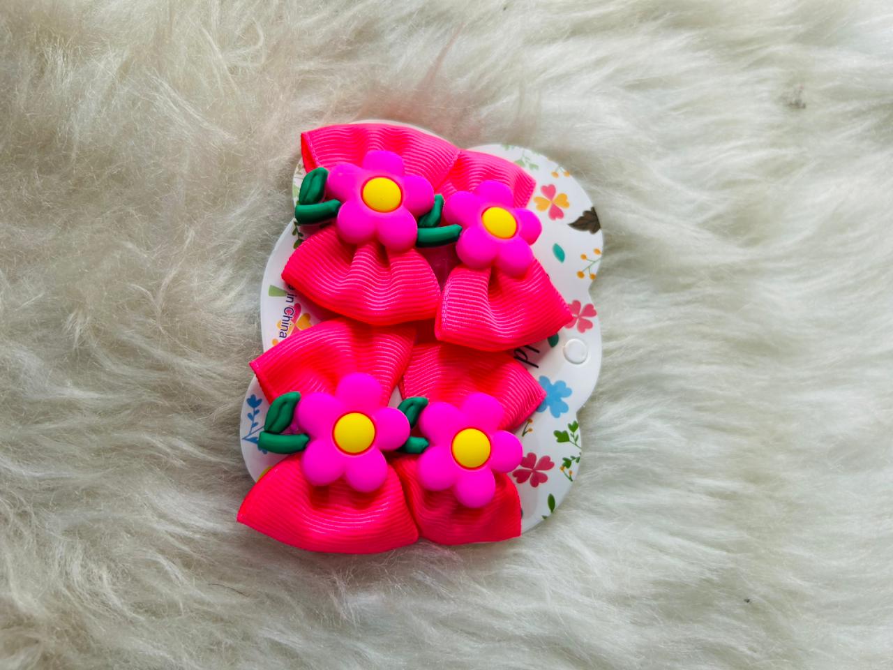 🎀 Kit Laços Infantis com Flores